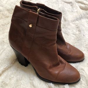 Bandolino Brown Leather Ankle Booties-  9M